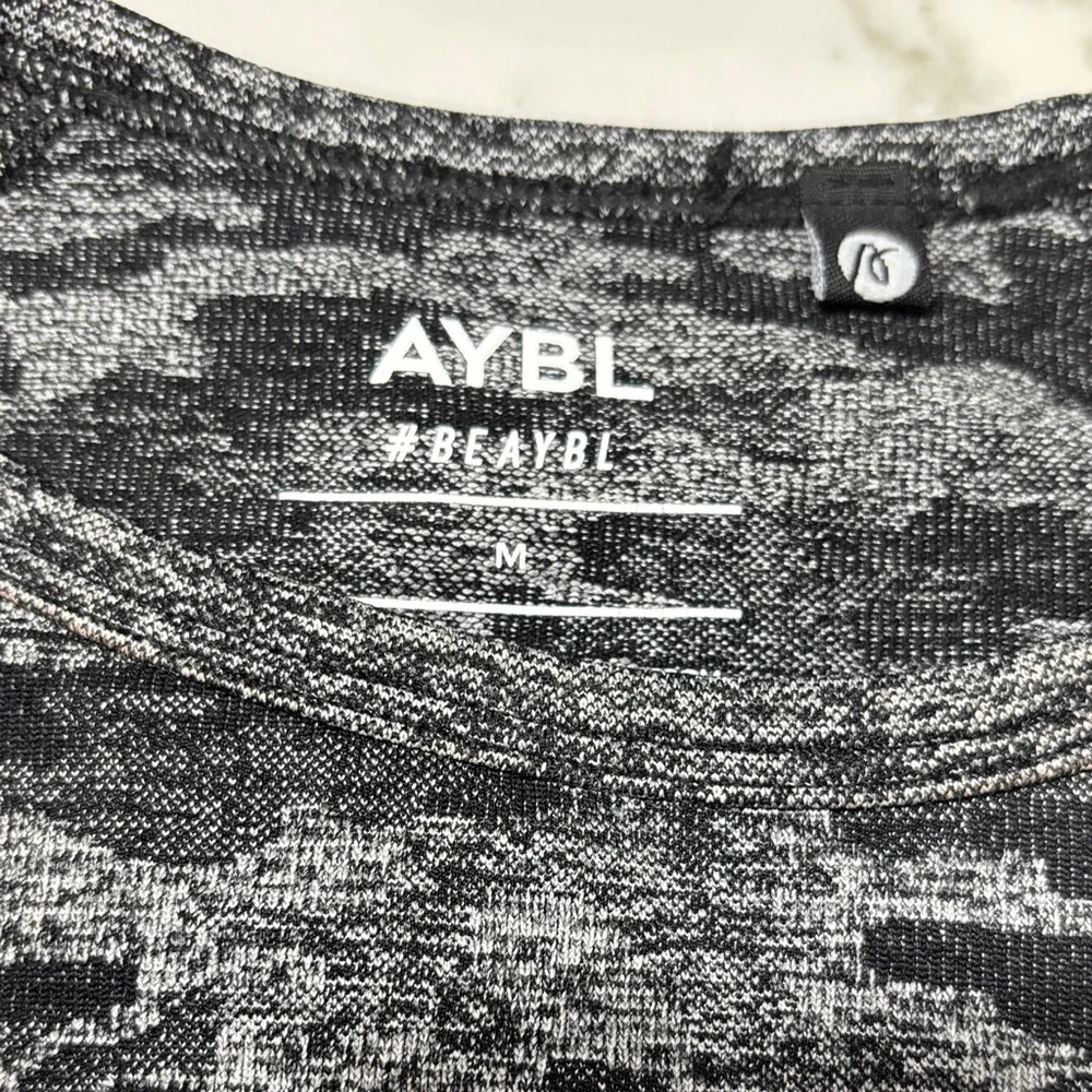 AYBL Charcoal and Black Patterned Crop Top